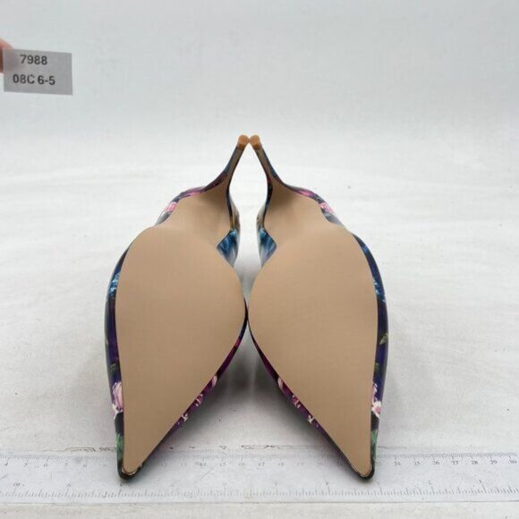 YDN Women's Chic Pointed Closed Toe Mid Heel Pumps Slip on Stilettos Slide Dress - Picture 6 of 7